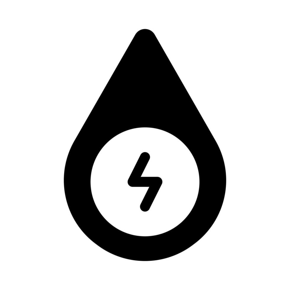 Water with flash icon for green energy and sustainable vector