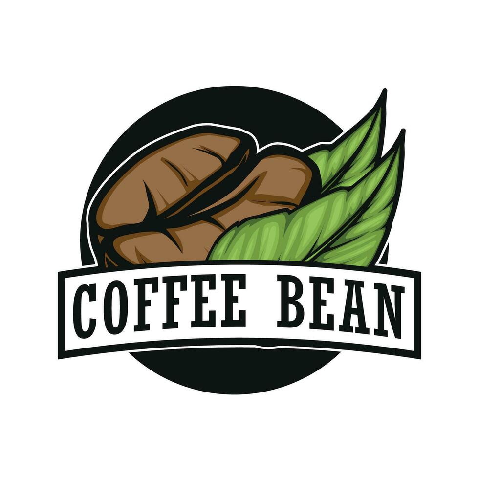 coffee bean vector logo drawing