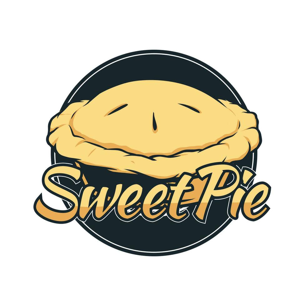 Sweet pie vector logo design