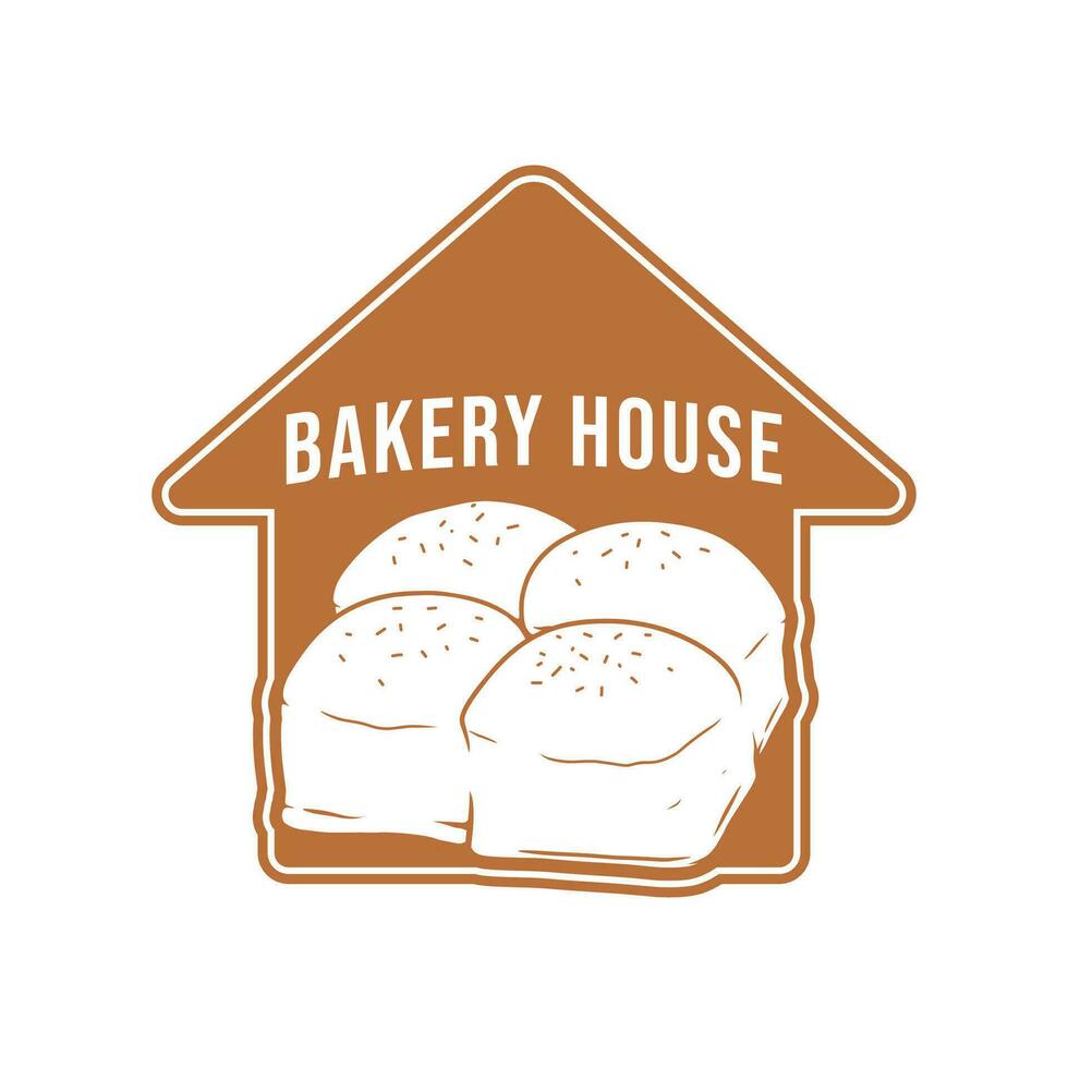 panadería casa logo modelo para restaurante vector