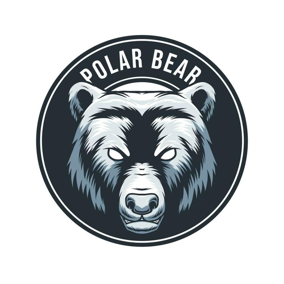 polar bear head vector mascot