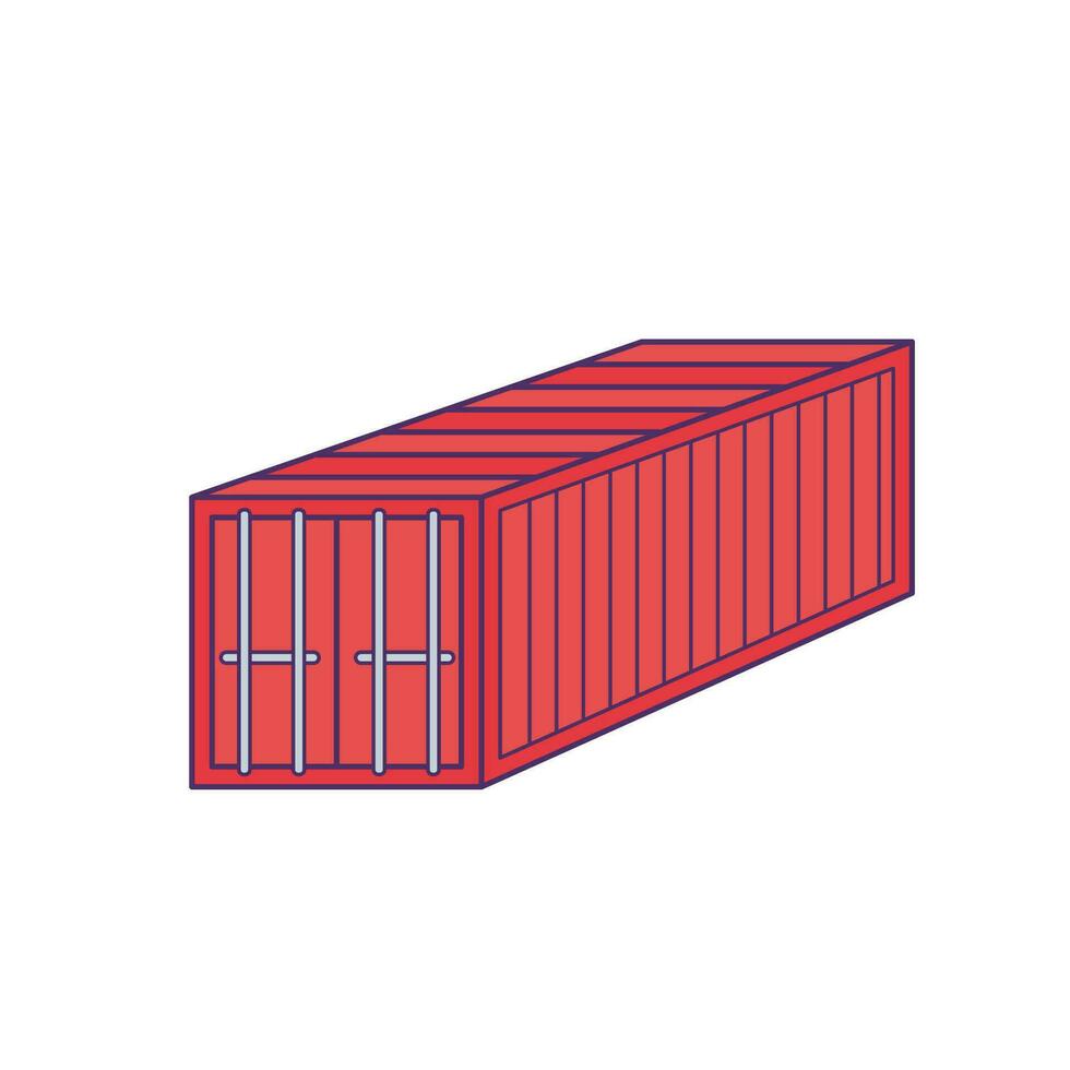 Shipping container, Delivery and Logistic illustration vector