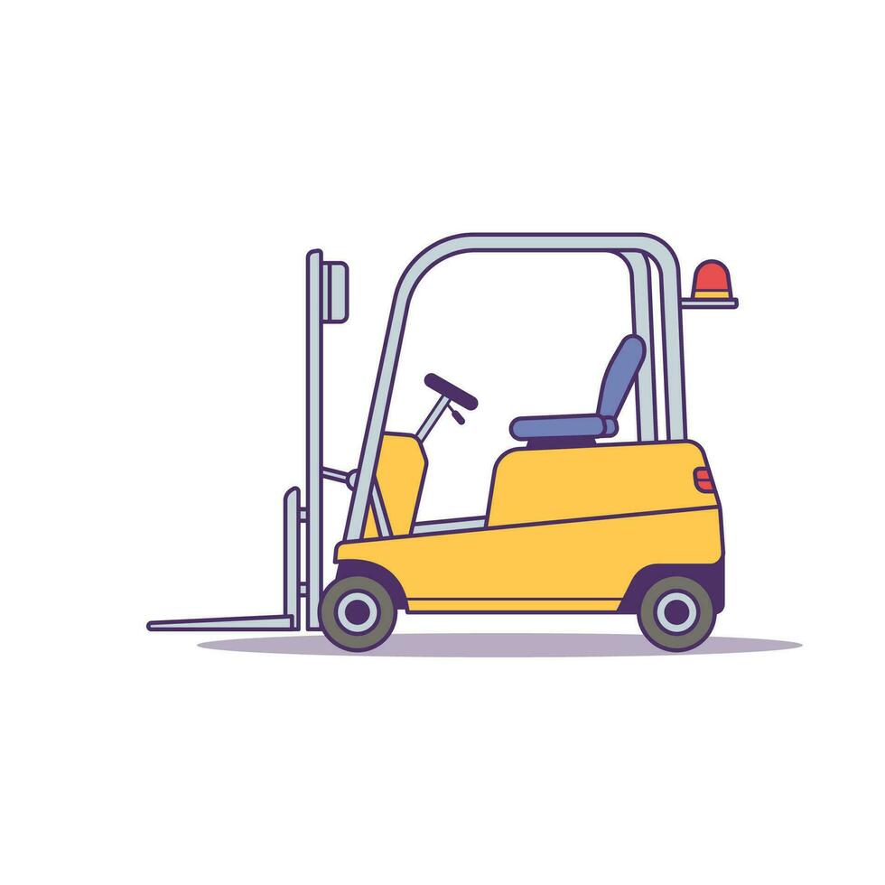 Forklift truck, Delivery and Logistic illustration vector