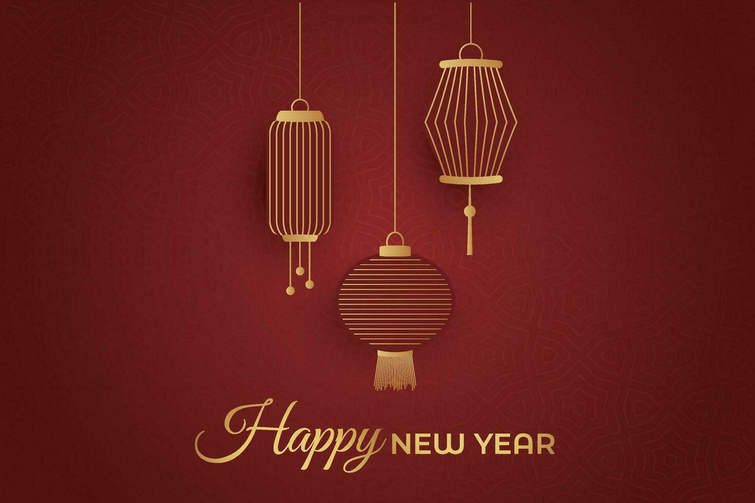 Chinese Lunar New Year festival 2024 celebration, Happy New Year background decorative elements. vector