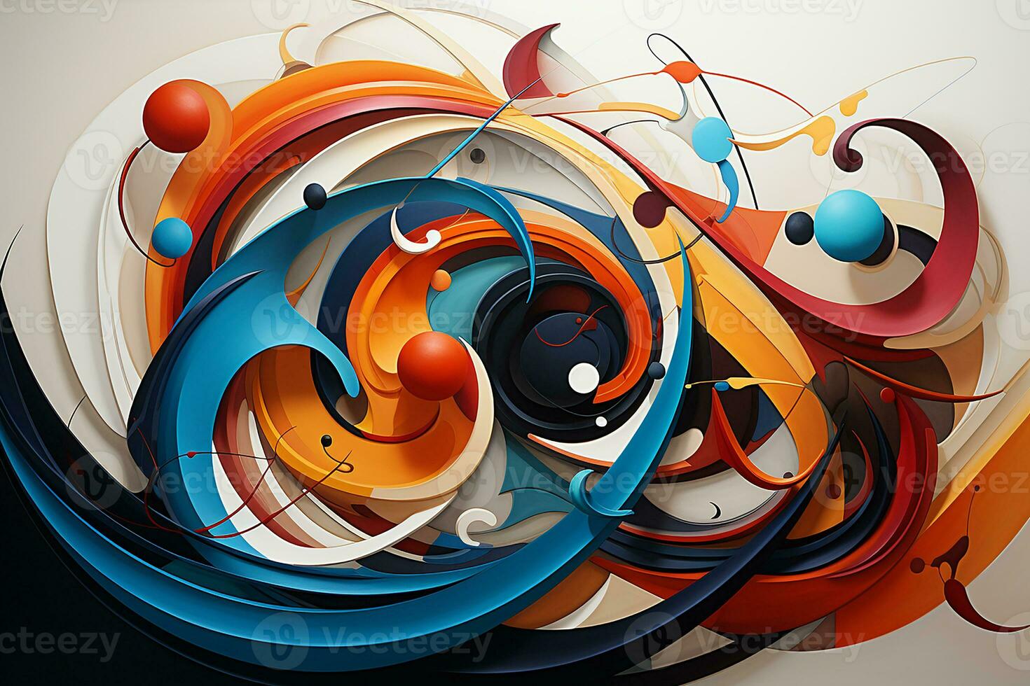 AI generated Modern abstract art wall background, the fashion of modern art wall can be used for wall decoration photo