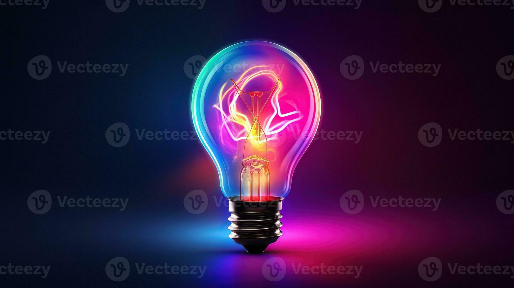 AI generated Creative concept art new idea innovation abstract neon colors photo