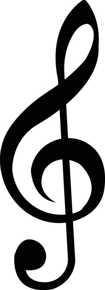 música Nota icono canción, melodía o melodía plano vector aislado . musical llave de moda estilo símbolos diseño elemento logo modelo para musical aplicaciones y sitio web