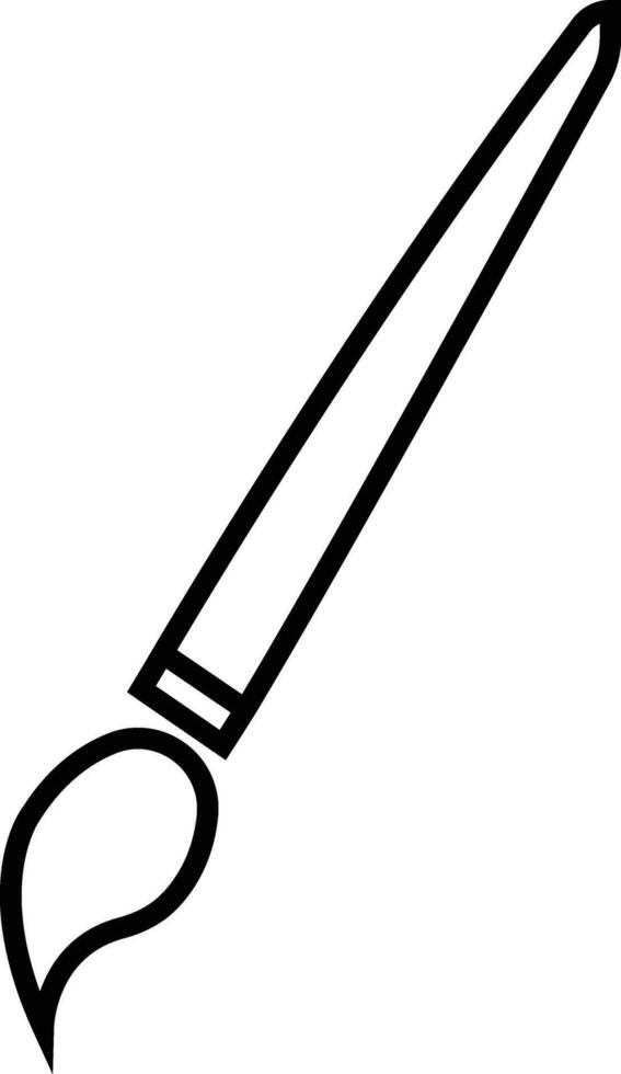 Paint brush black icon in trendy  line style isolated . Paint brush page symbol for website graphic design logotype, app, UI. Paint roller vector. vector