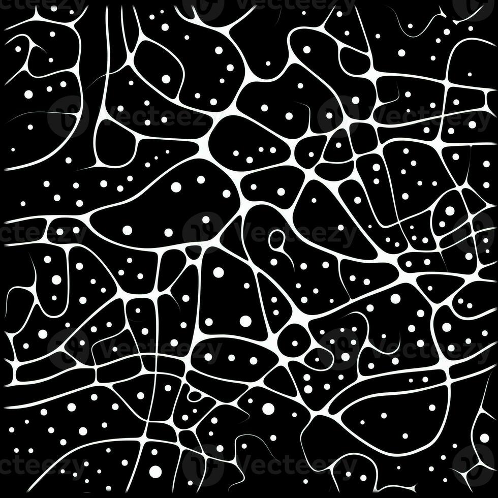 AI generated Abstract background with geometric shapes, lines, circles, dots. Hand drawn style. photo