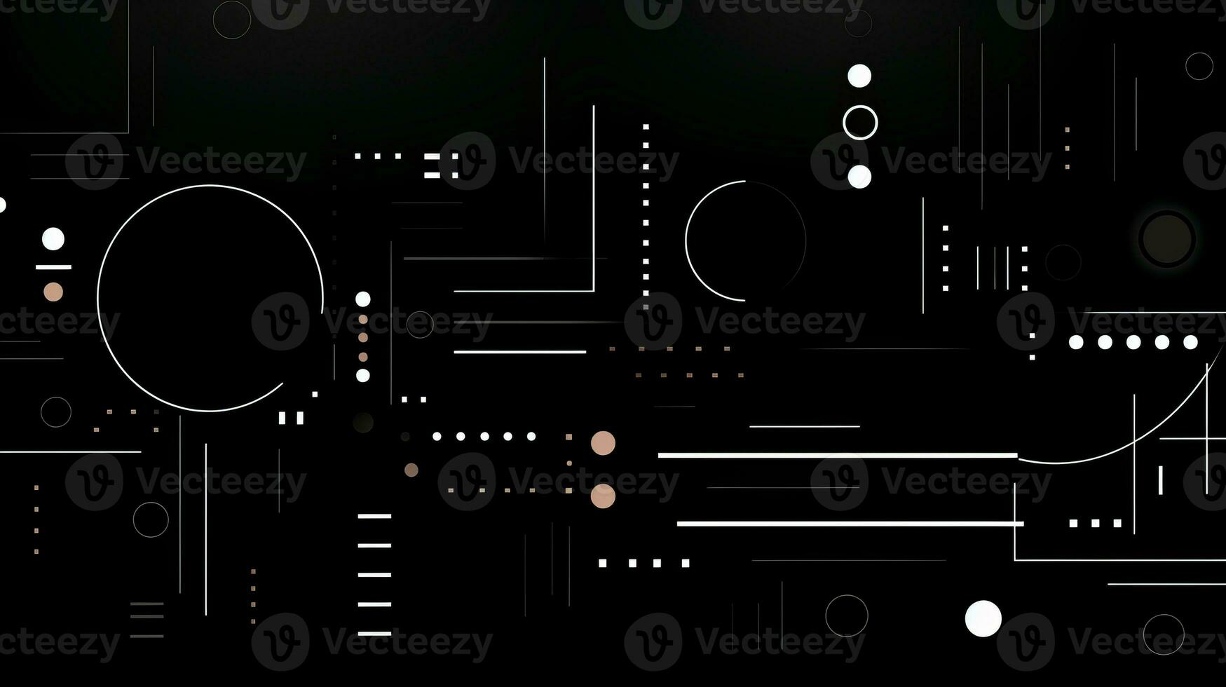 AI generated Abstract background with geometric shapes, lines, circles, dots. Bauhaus style. Swiss aesthetic photo