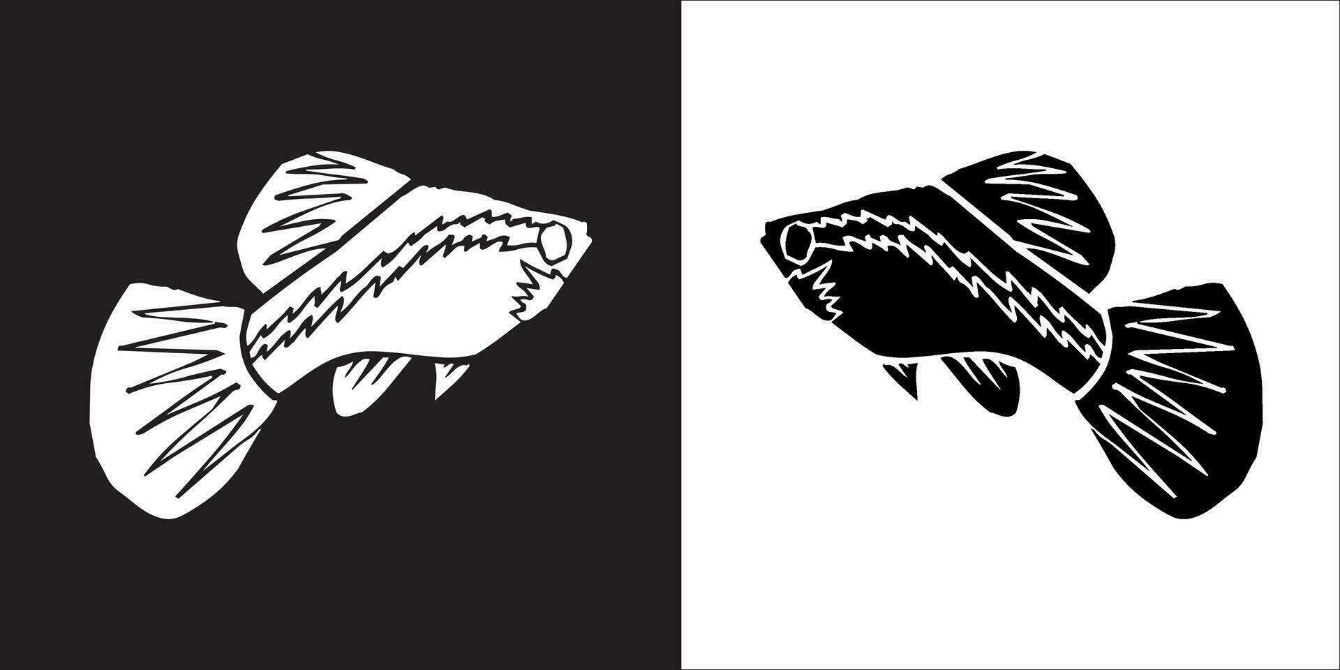 Illustration vector graphics of fish icon