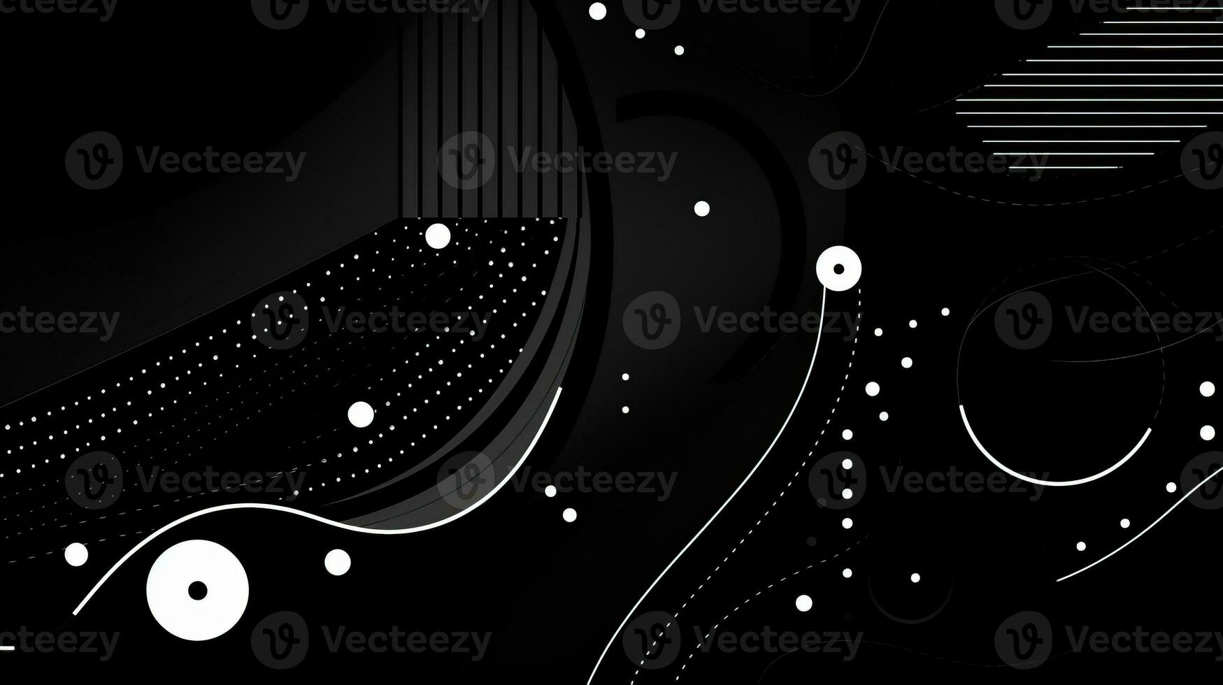 AI generated Abstract background with geometric shapes, lines, circles, dots. Bauhaus style. Swiss aesthetic photo