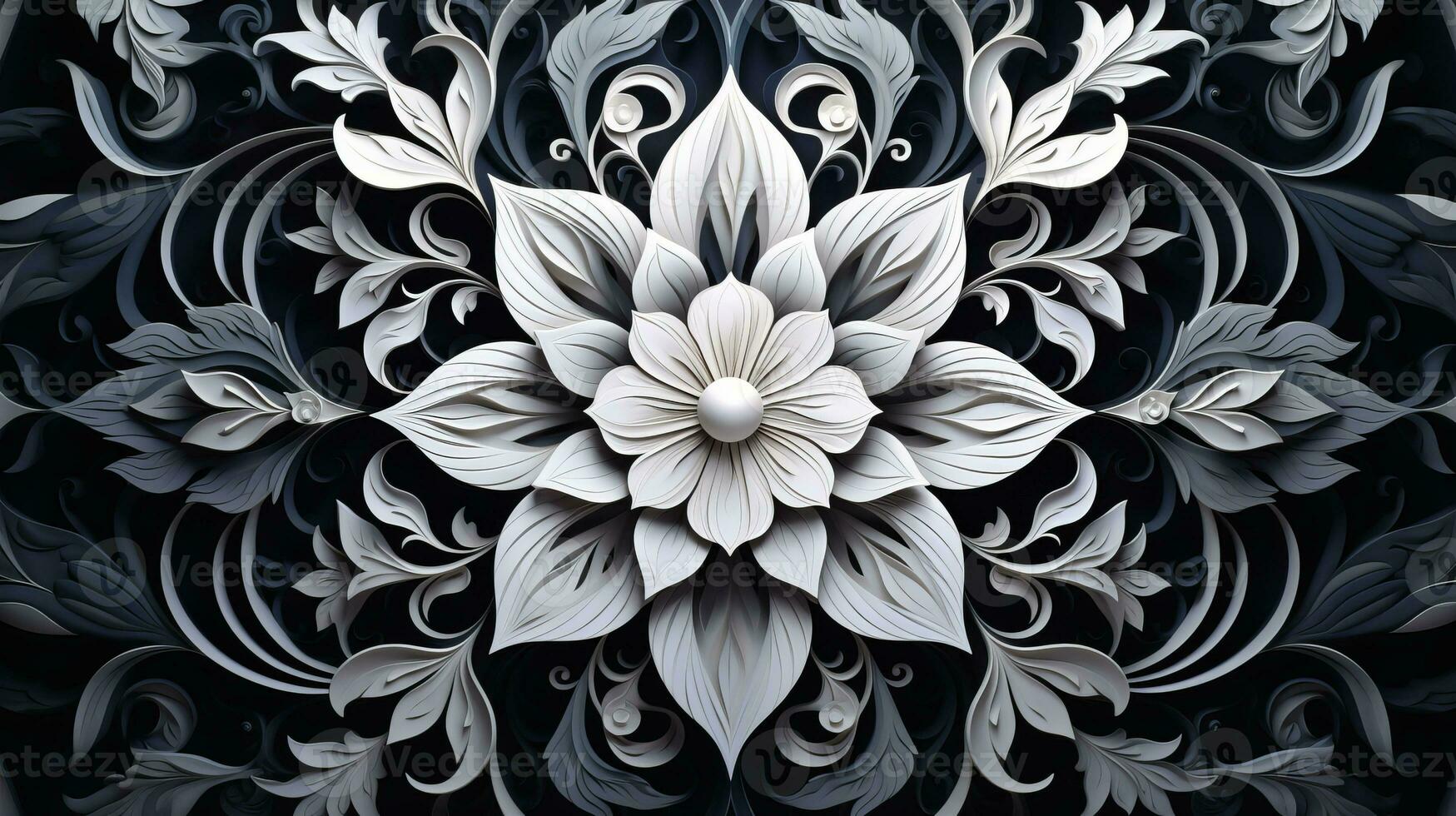 AI generated Abstract background with geometric shapes, lines, circles, dots. Bauhaus style. Swiss aesthetic photo