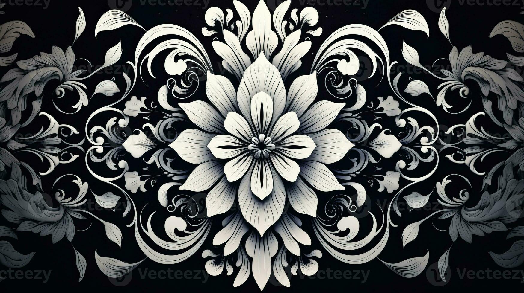 AI generated Abstract background with geometric shapes, lines, circles, dots. Bauhaus style. Swiss aesthetic photo
