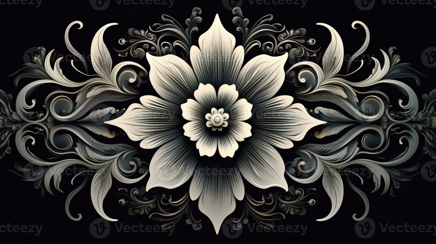 AI generated Abstract background with geometric shapes, lines, circles, dots. Bauhaus style. Swiss aesthetic photo