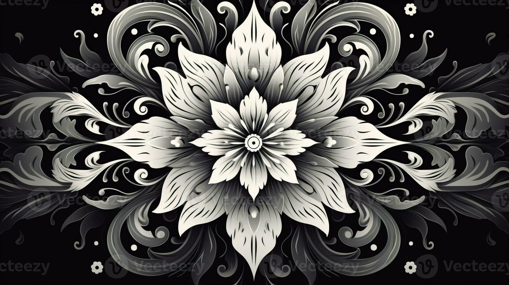 AI generated Abstract background with geometric shapes, lines, circles, dots. Bauhaus style. Swiss aesthetic photo