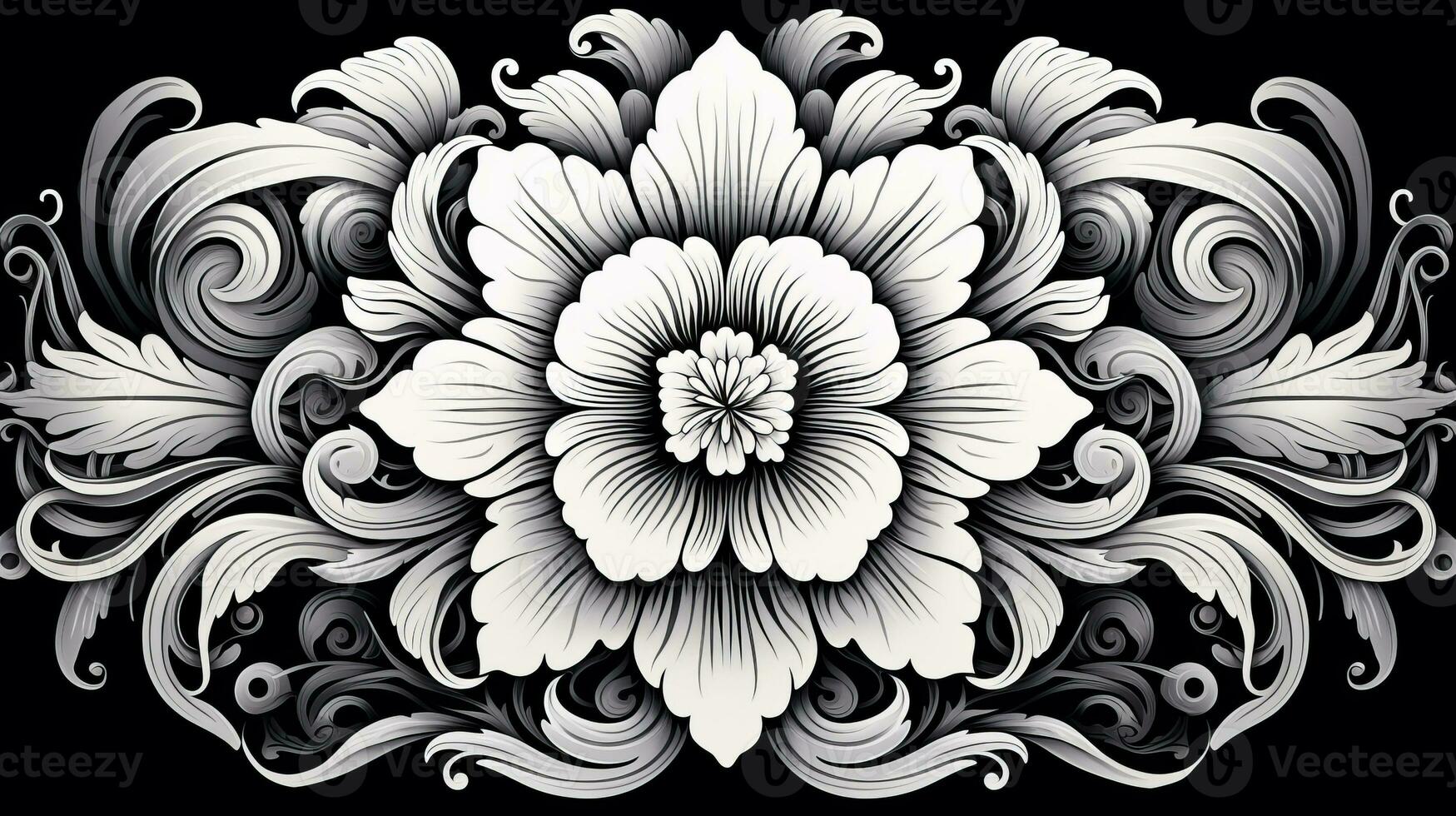 AI generated Abstract background with geometric shapes, lines, circles, dots. Bauhaus style. Swiss aesthetic photo