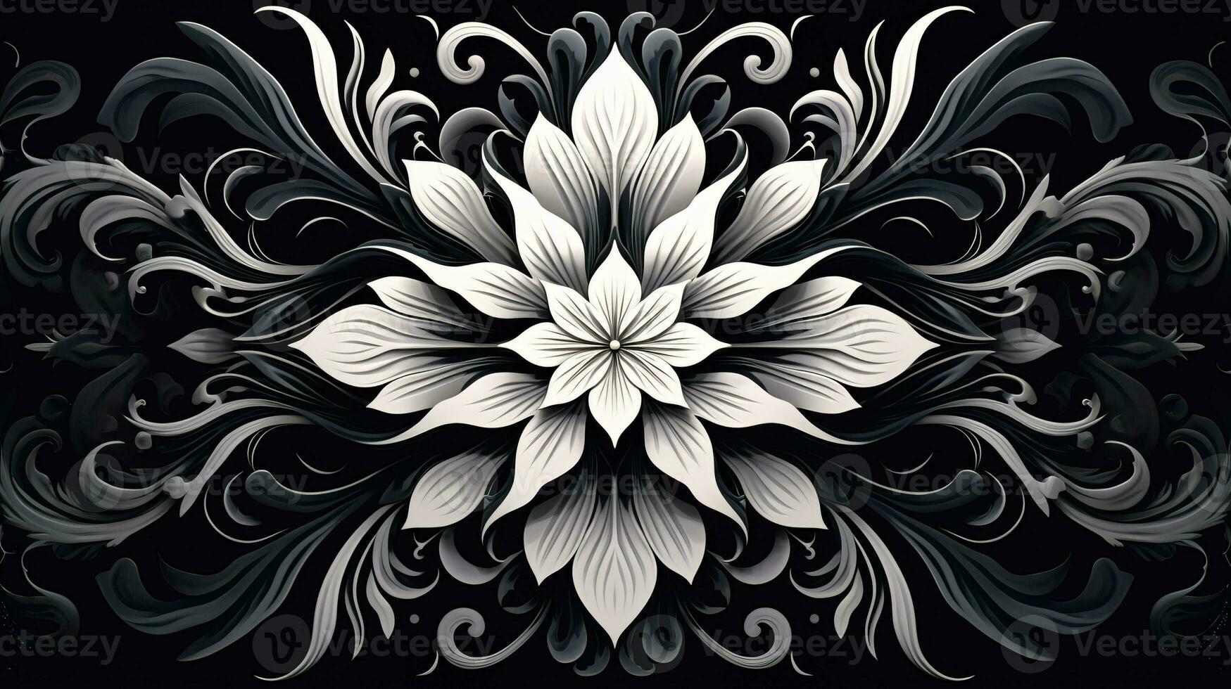 AI generated Abstract background with geometric shapes, lines, circles, dots. Bauhaus style. Swiss aesthetic photo