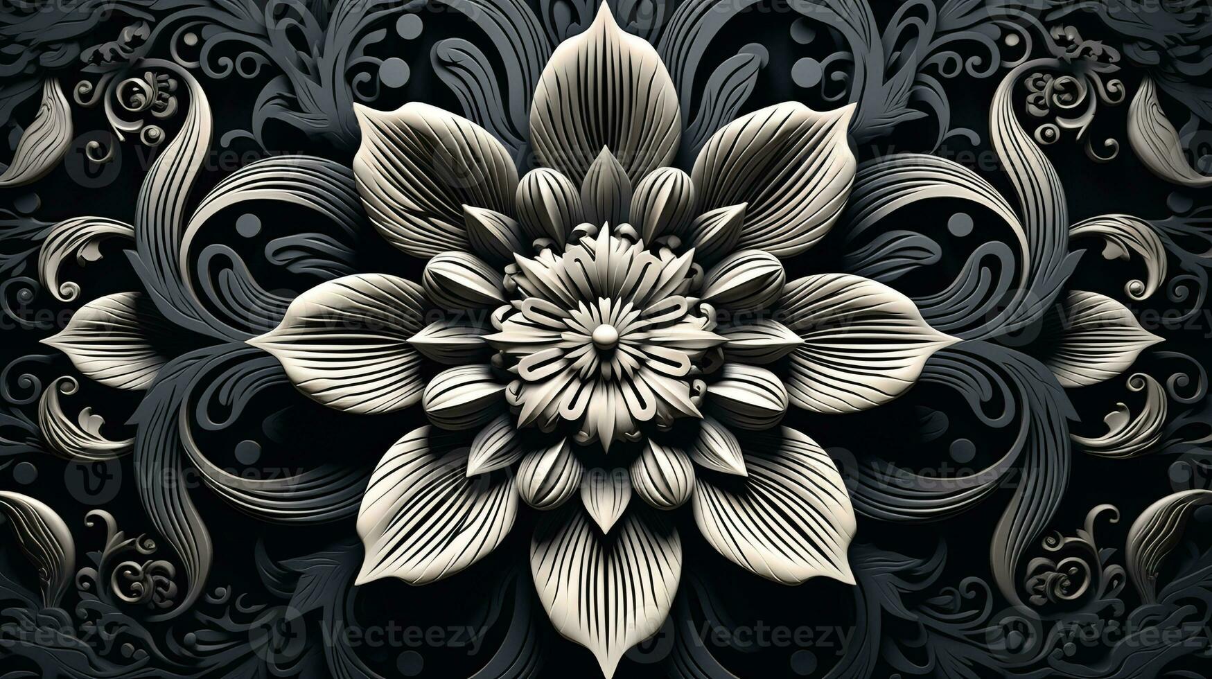 AI generated Abstract background with geometric shapes, lines, circles, dots. Bauhaus style. Swiss aesthetic photo