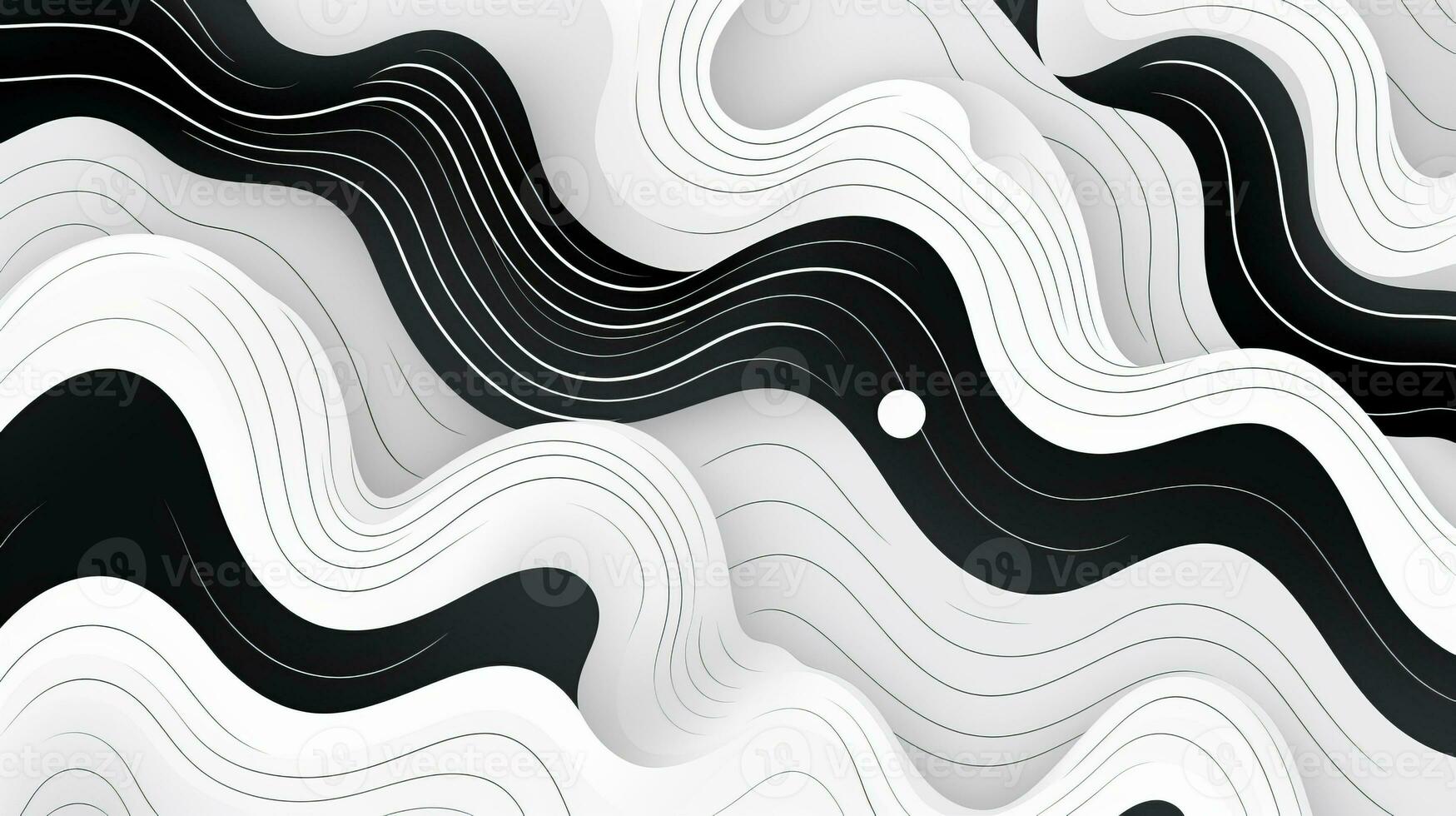 AI generated Abstract background with geometric shapes, lines, circles, dots. Bauhaus style. Swiss aesthetic photo