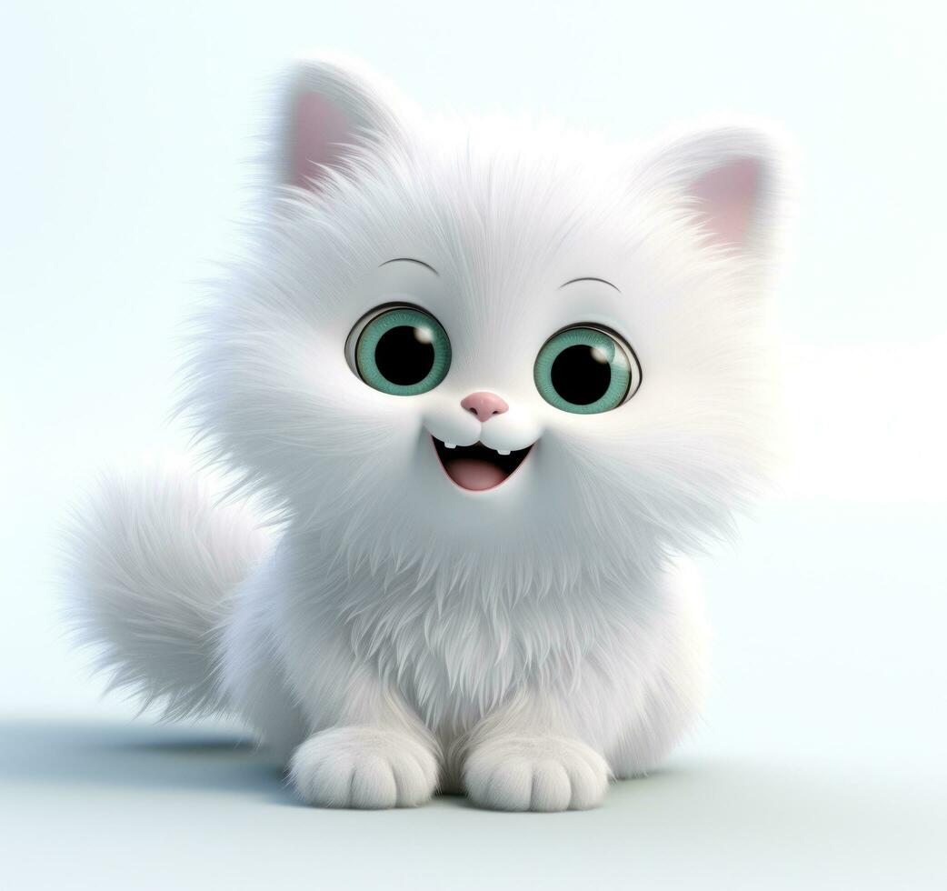 AI generated a furry white ubo image from google pictures, photo