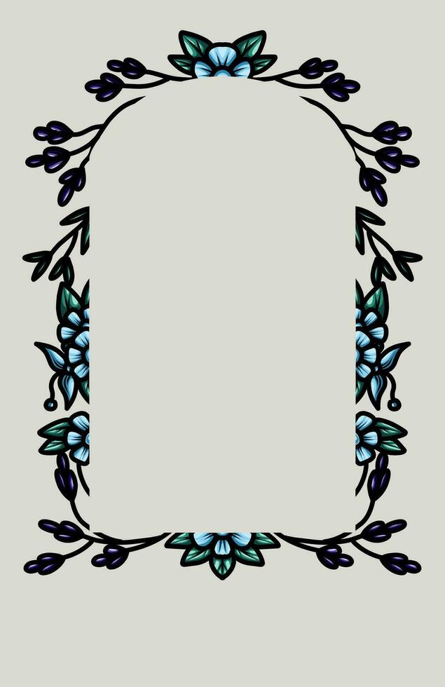an invitation card design with a floral motif vector
