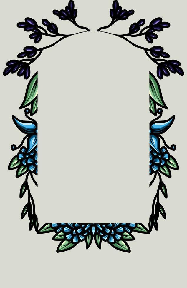 un invitación tarjeta diseño con un floral motivo vector