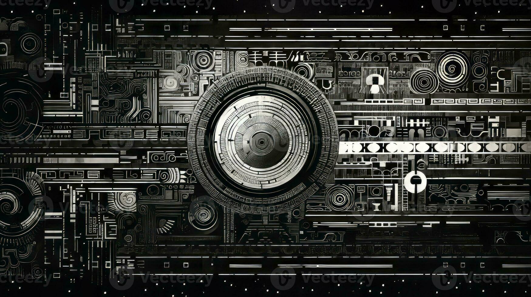 AI generated Abstract geometric design. Surreal style photo