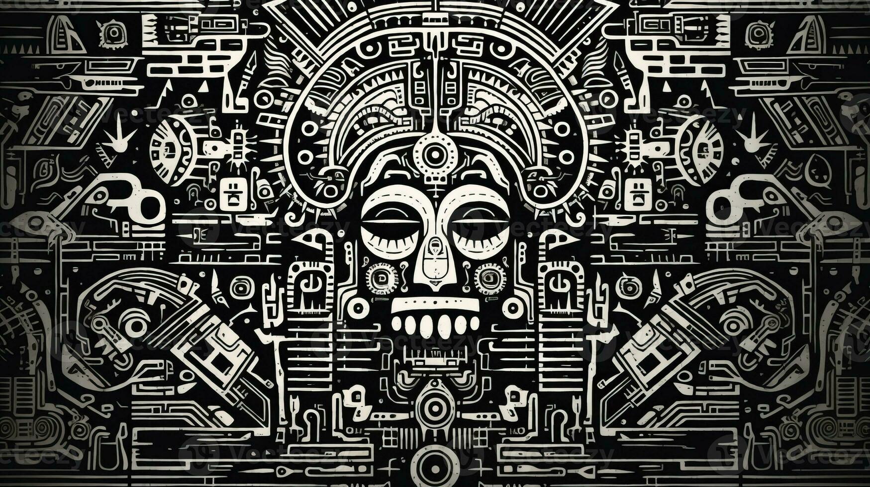 AI generated Abstract geometric design. Surreal style photo