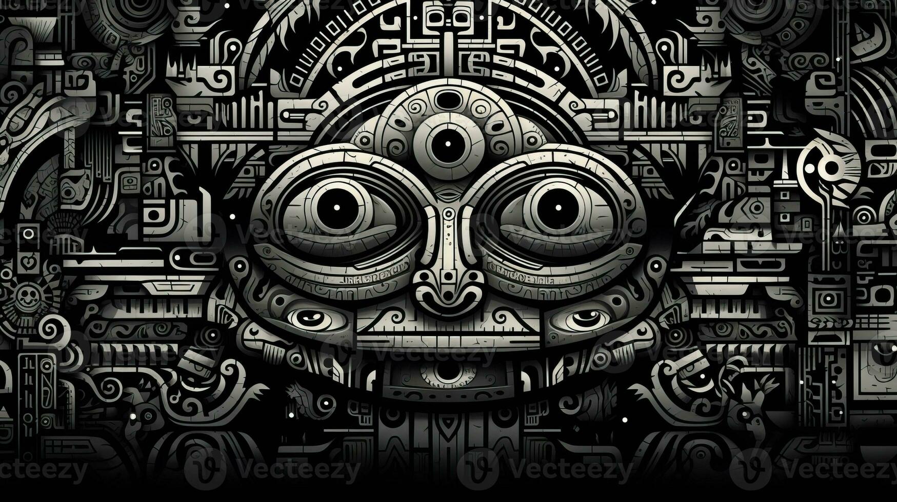 AI generated Abstract geometric design. Surreal style photo