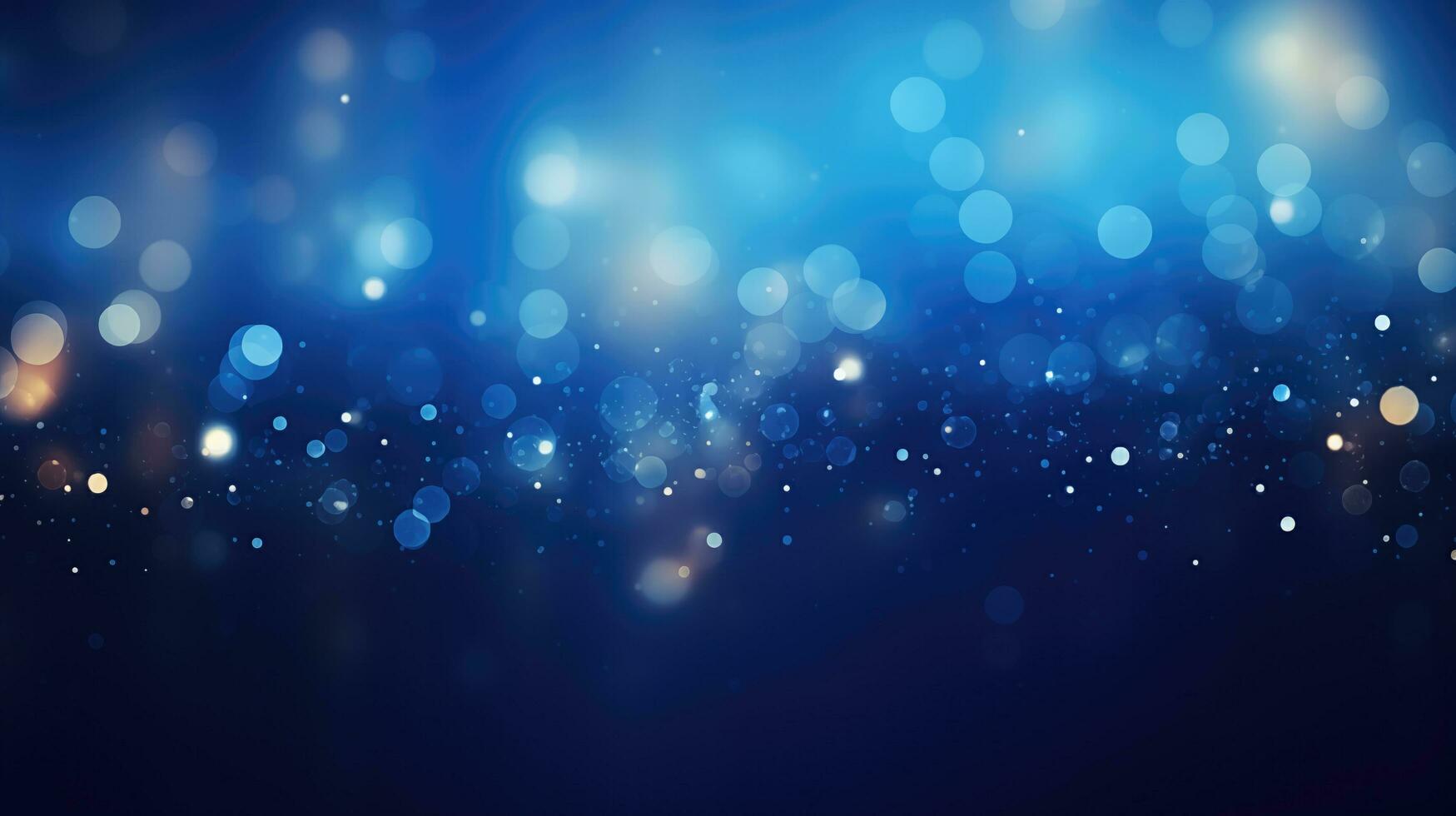 Blue Background With Light Flares And Glowing Particles photo