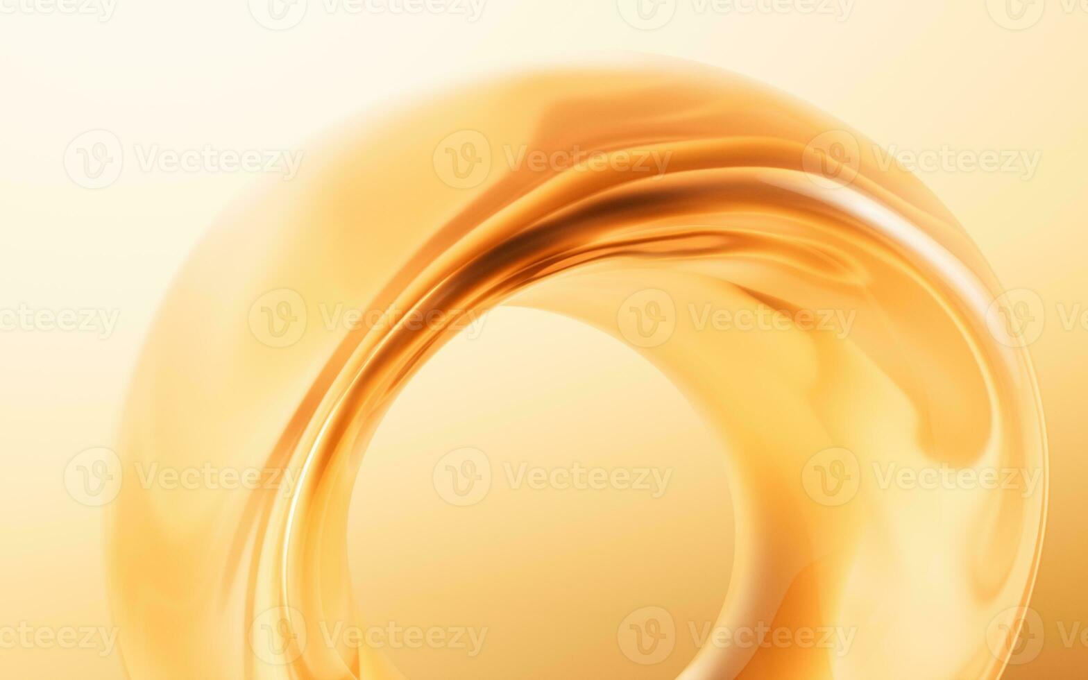 Abstract golden curve geometries background, 3d rendering. photo