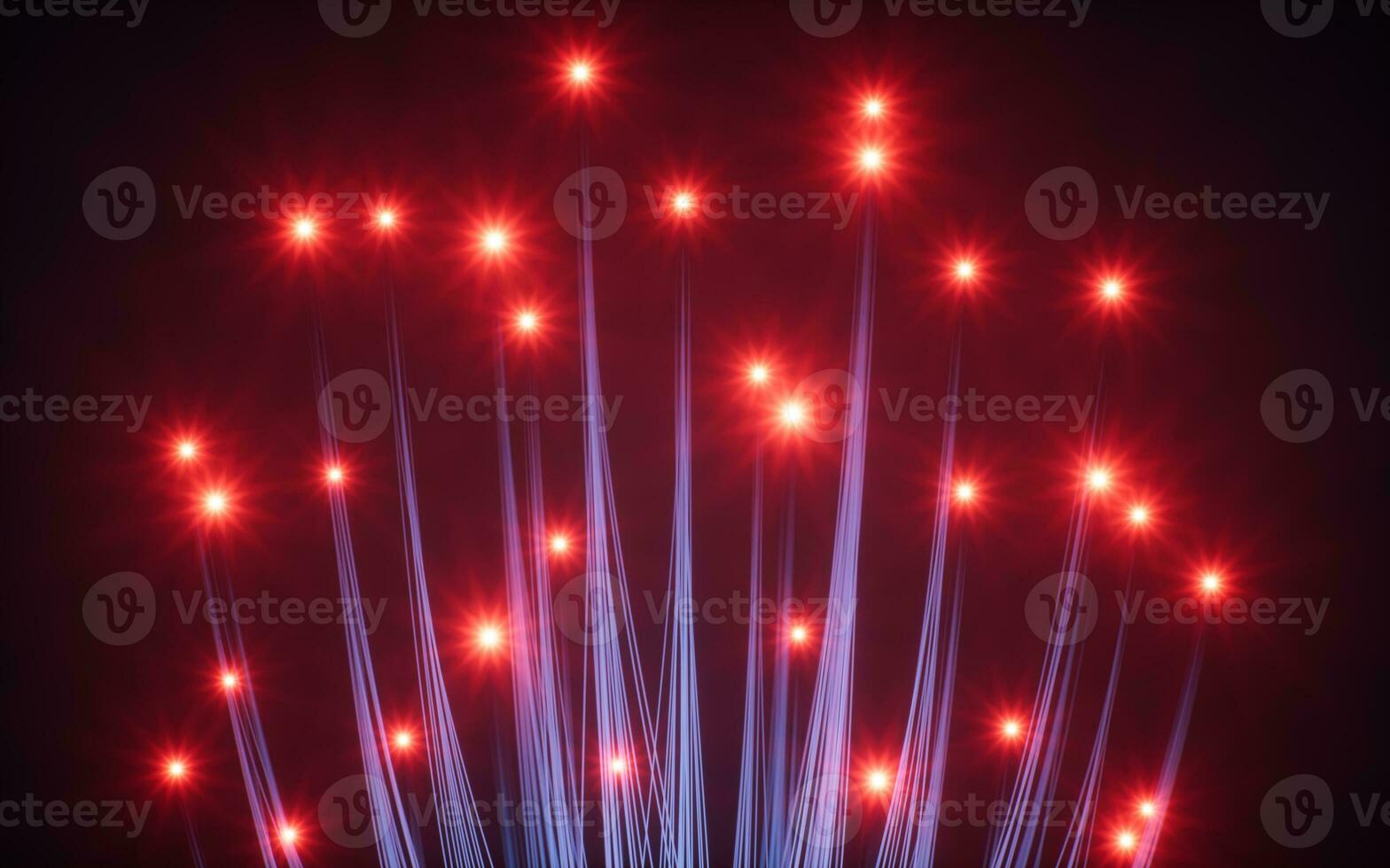 Glowing neon hanging lines, 3d rendering. photo