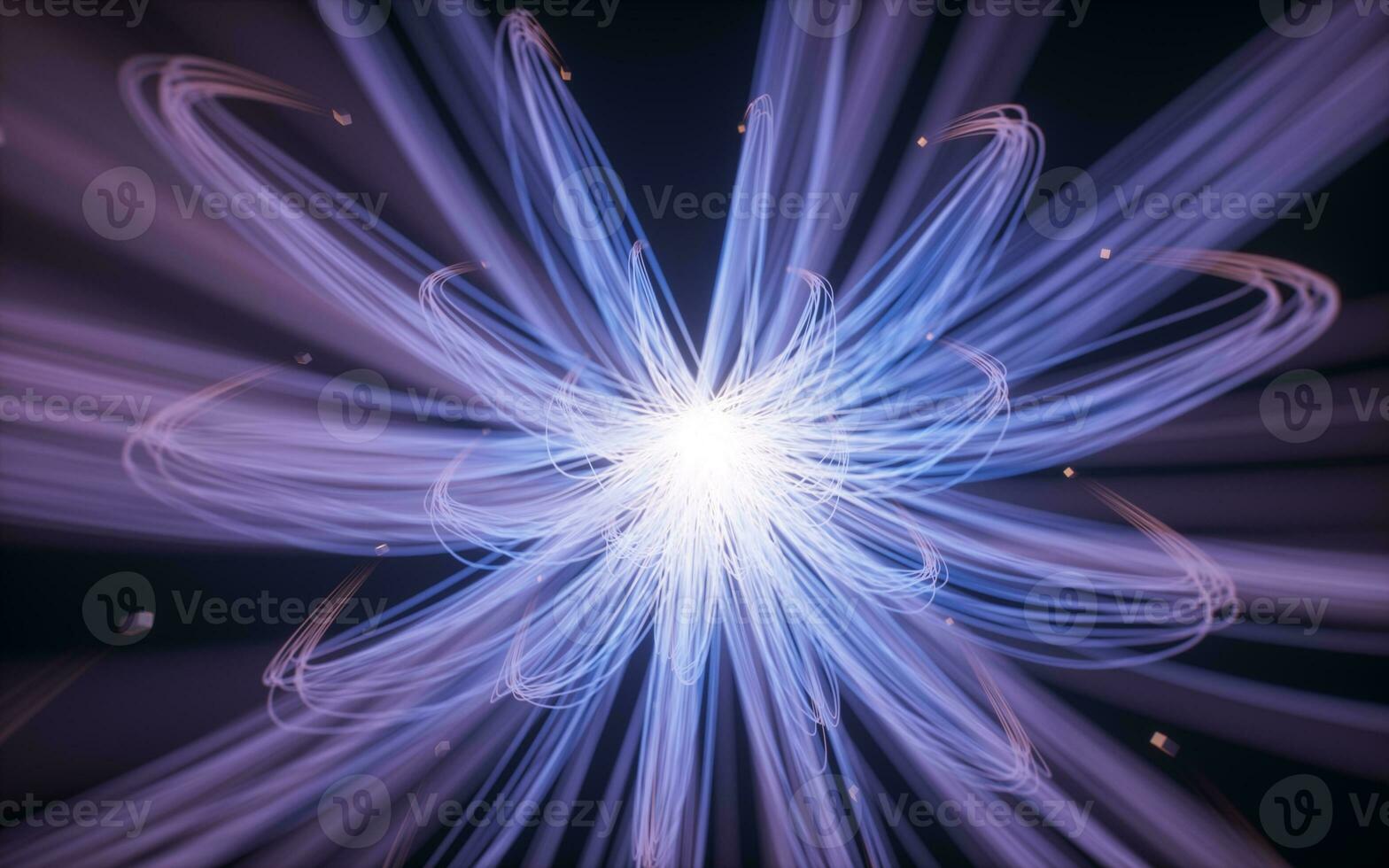 Glowing neon hanging lines, 3d rendering. photo