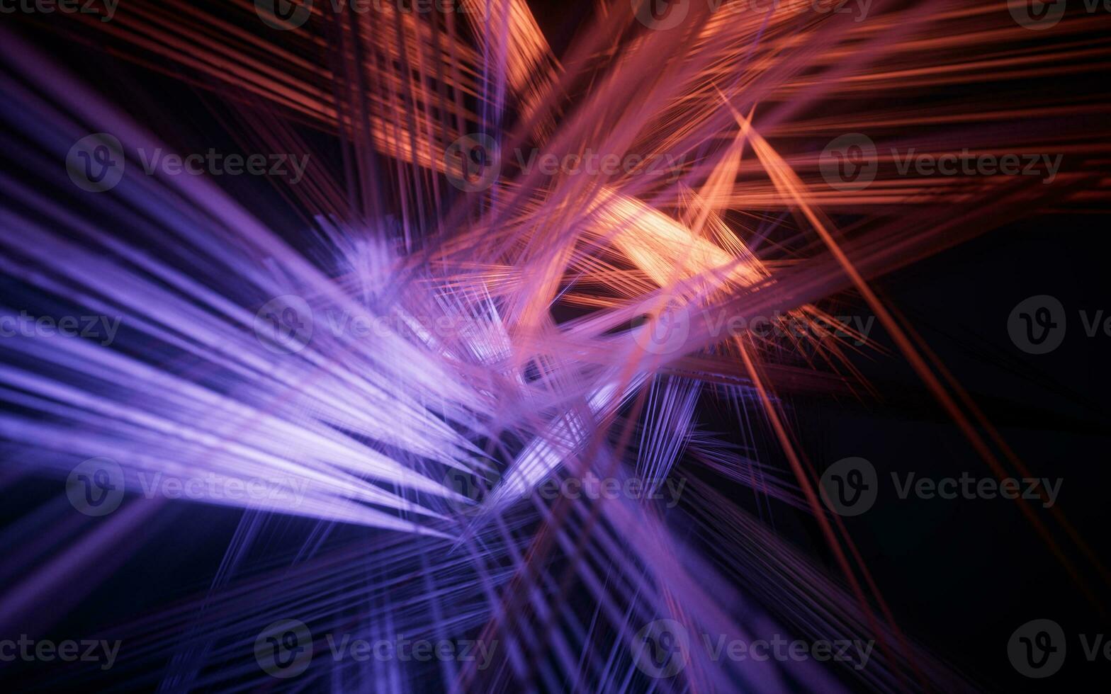 Abstract glowing neon lines background, 3d rendering. photo