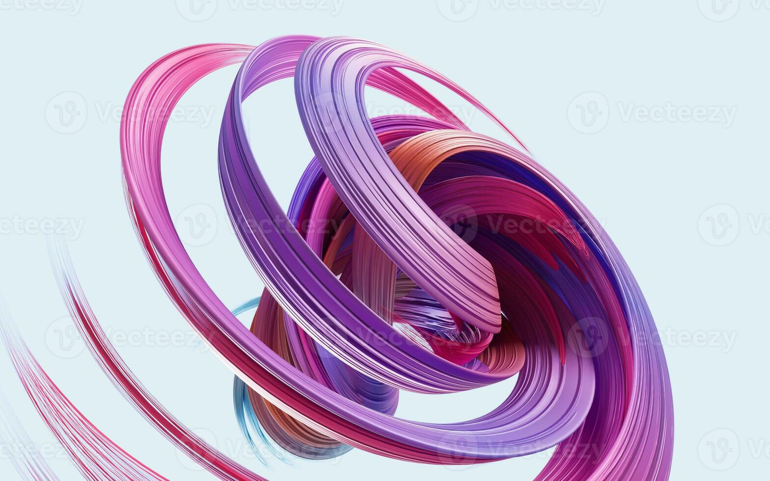 Flowing curve lines background, 3d rendering. photo