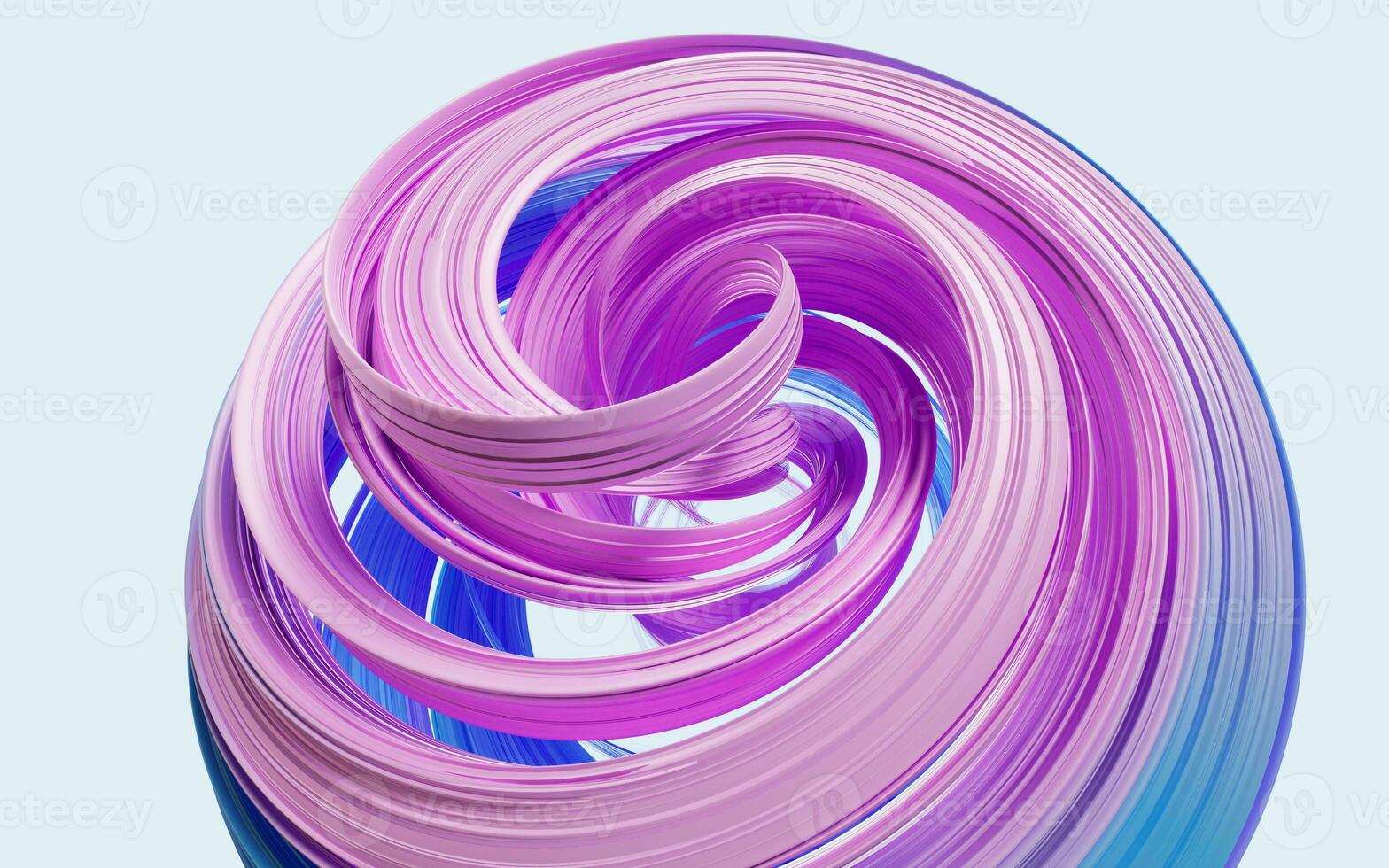 Flowing curve lines background, 3d rendering. photo