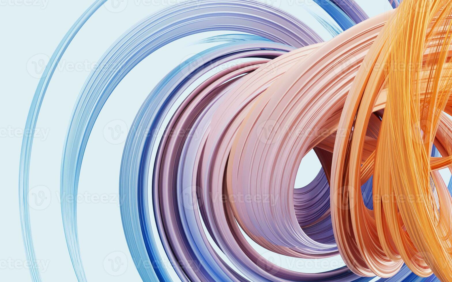 Flowing curve lines background, 3d rendering. photo