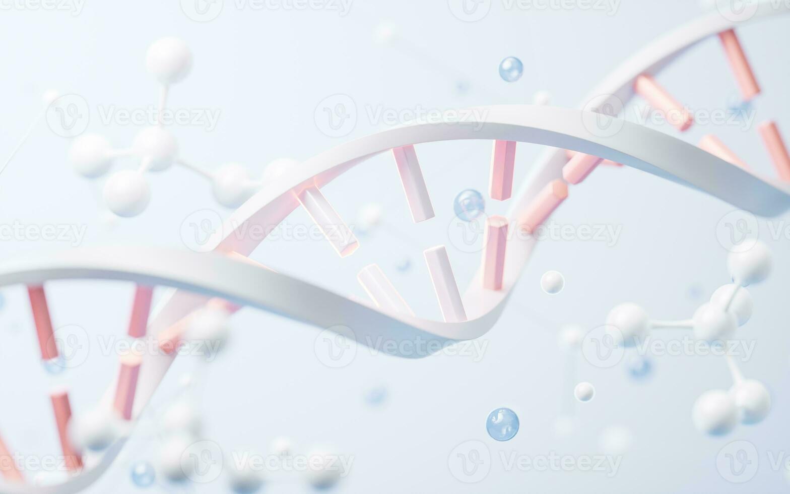 DNA with biological concept, 3d rendering. photo