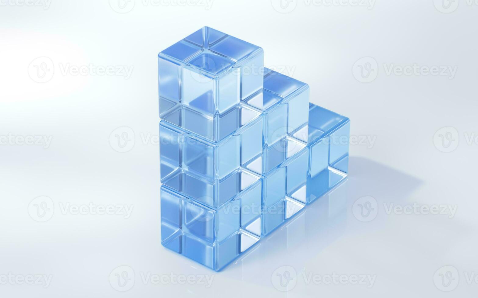 resumen brillante vaso geometría fondo, 3d representación. foto