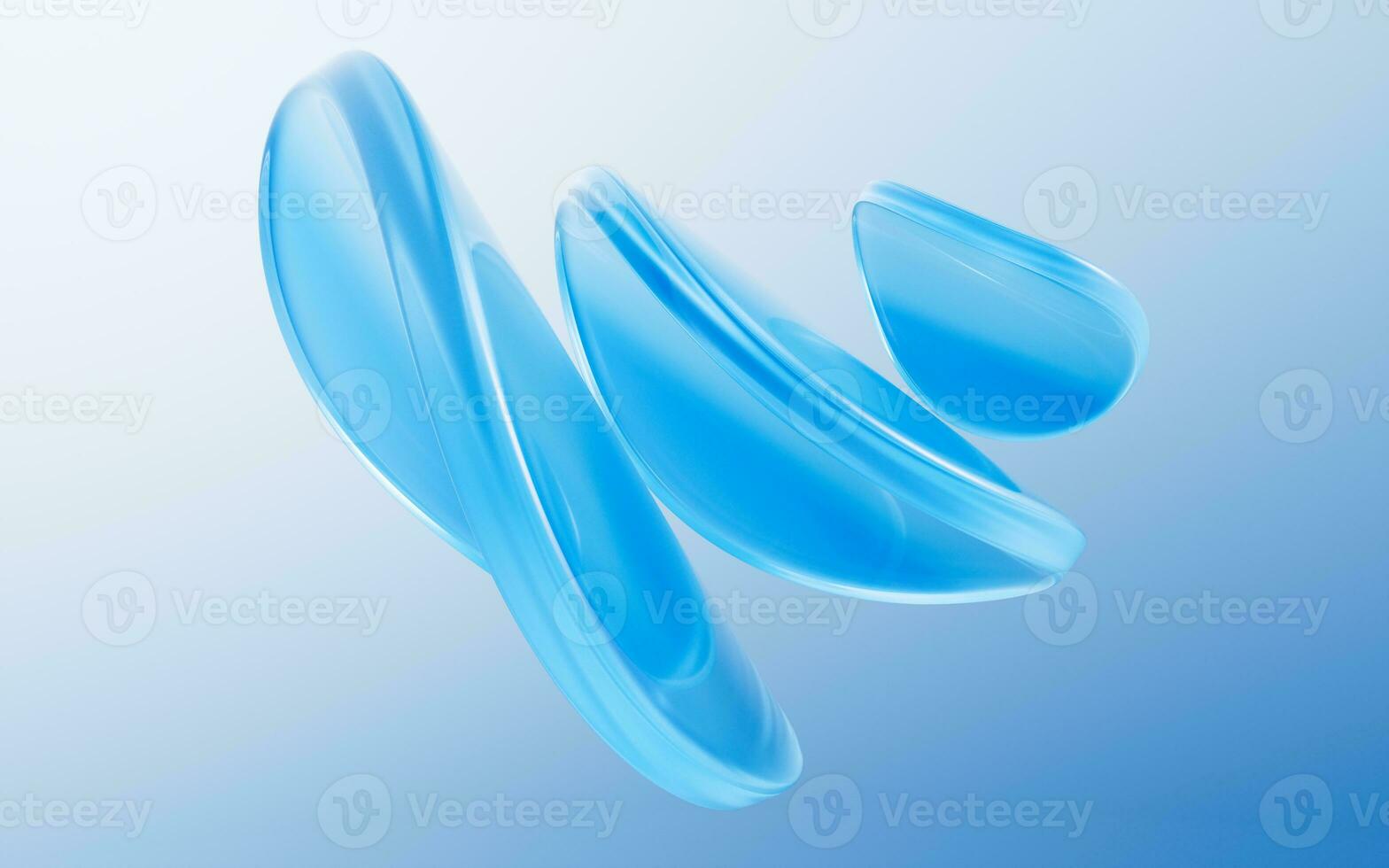Abstract curve glass geometry background, 3d rendering. photo