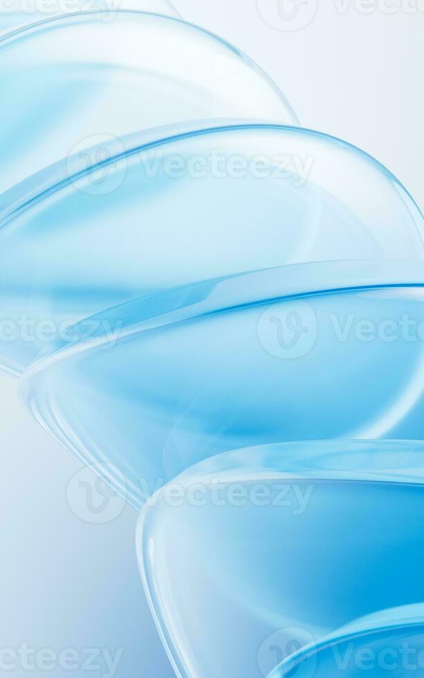 Abstract curve glass geometry background, 3d rendering. photo