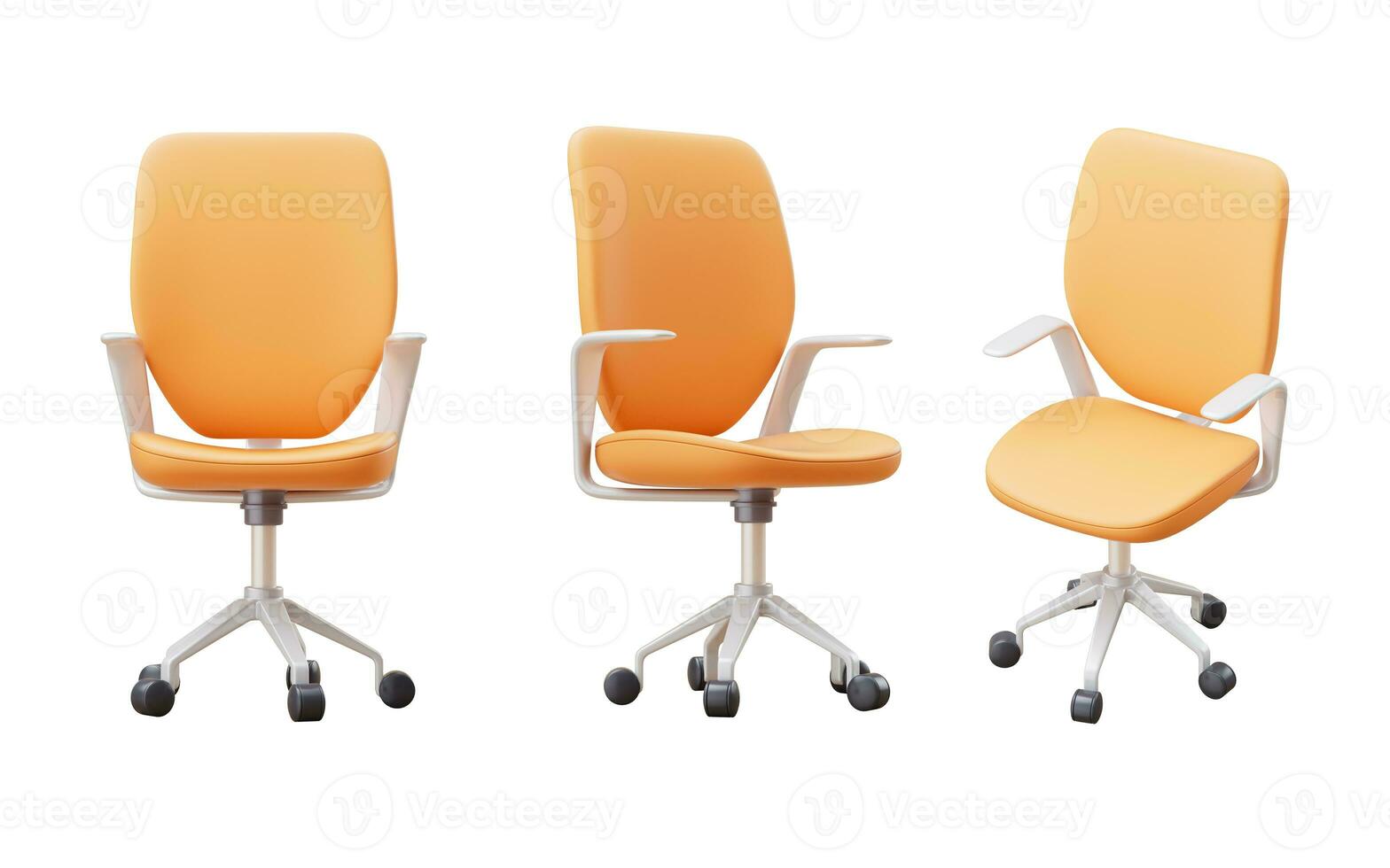 Cartoon style office chair, 3d rendering. photo