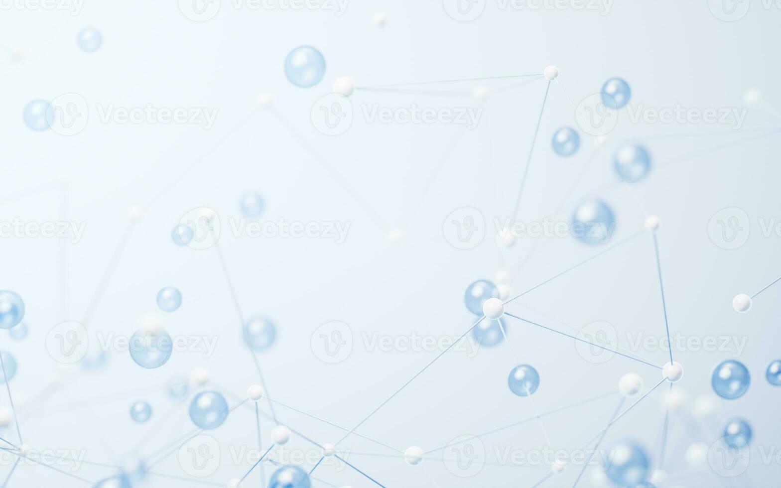 Molecule with biology concept background, 3d rendering. photo