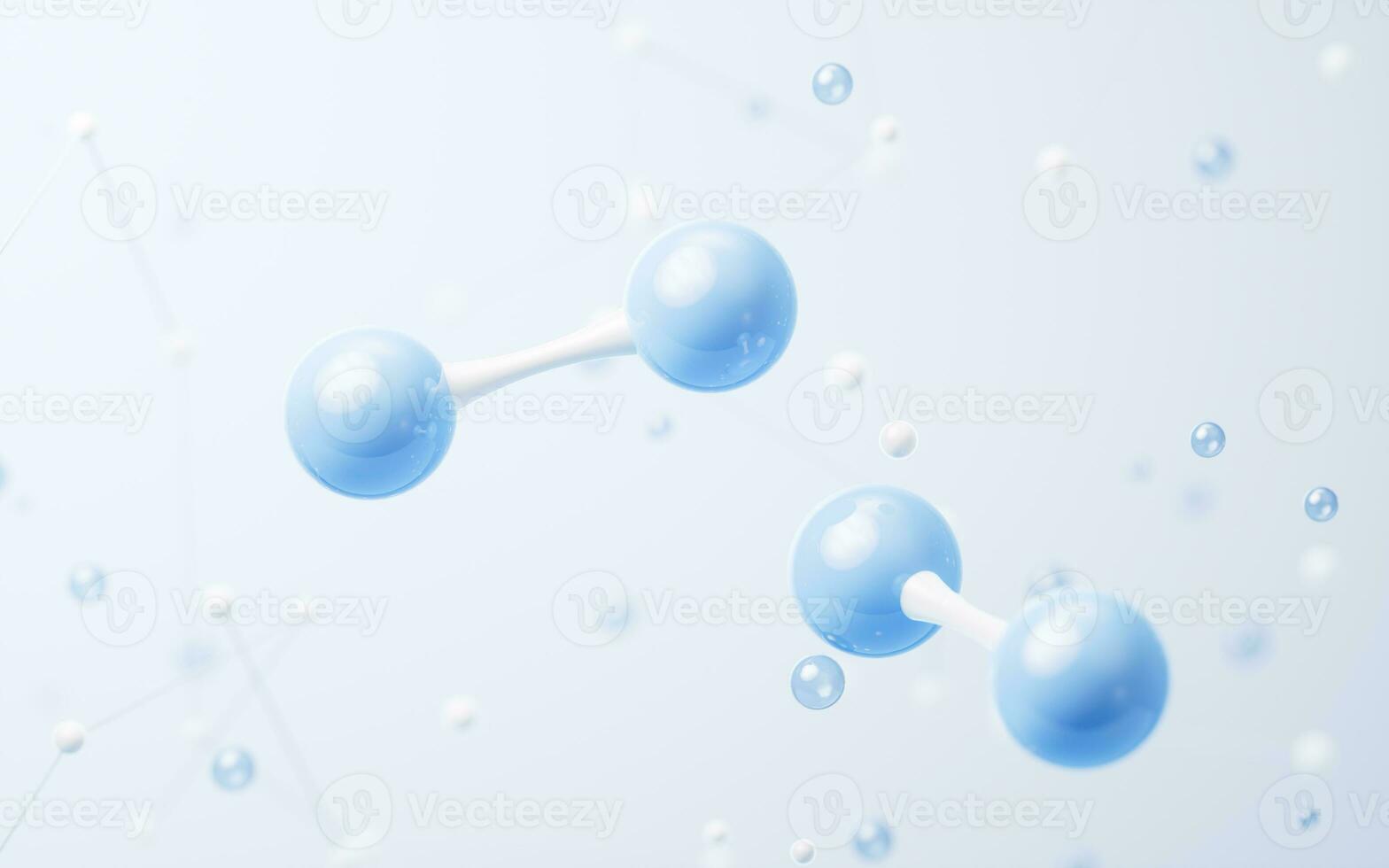 Molecule with biology concept background, 3d rendering. photo