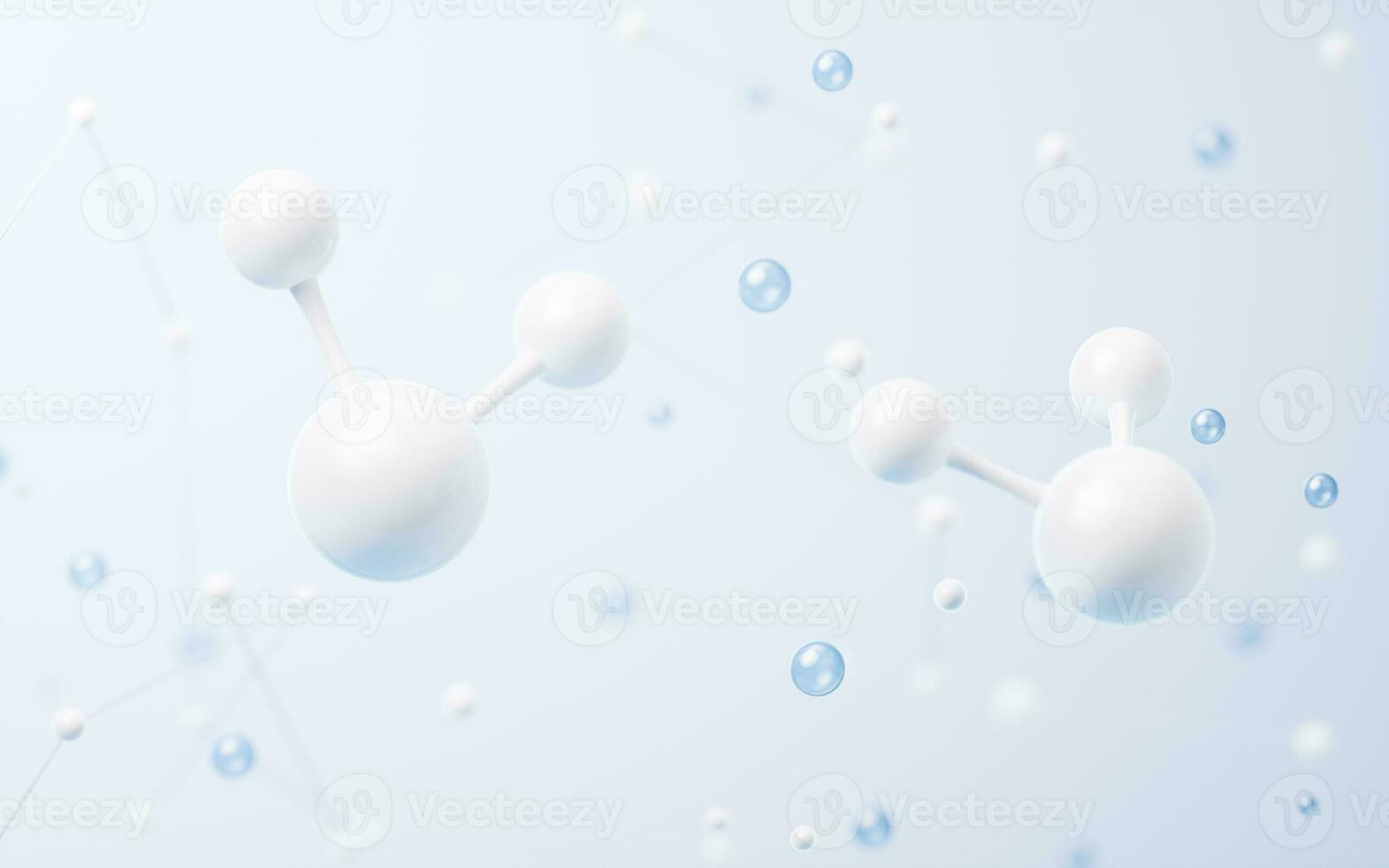 Molecule with biology concept background, 3d rendering. photo