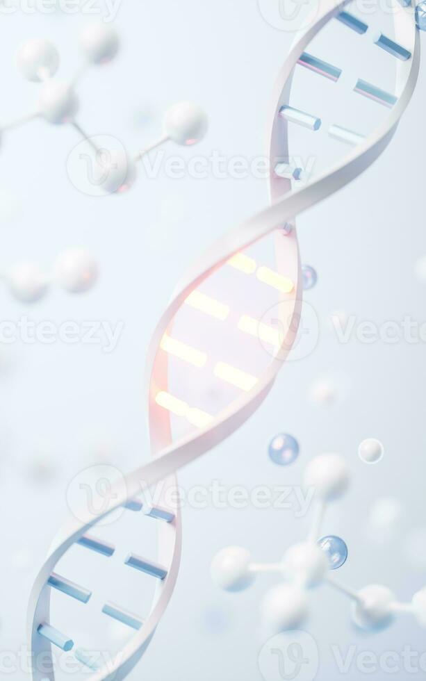DNA with biological concept, 3d rendering. photo