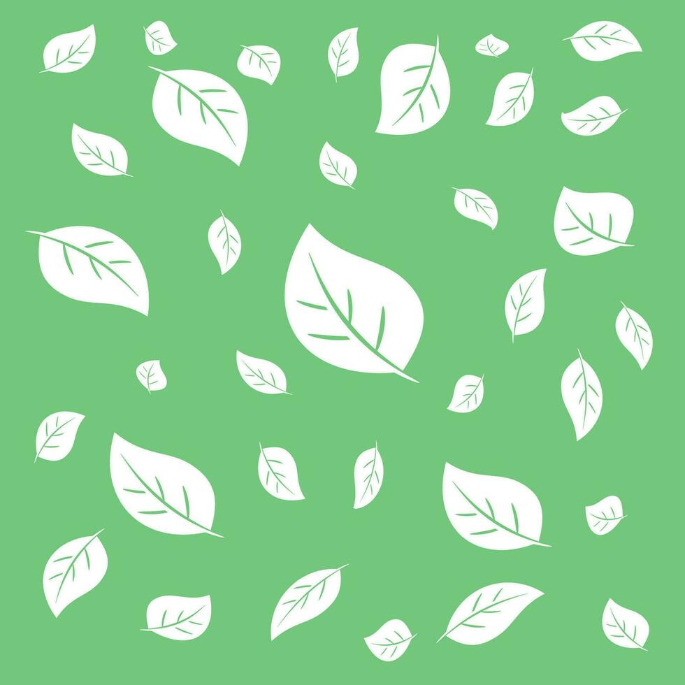 white leaf seamless pattern and background vector