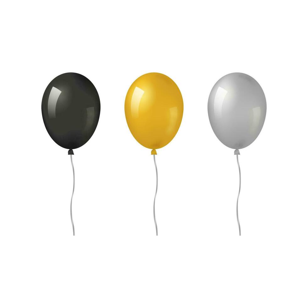 Realistic helium balloons. vector