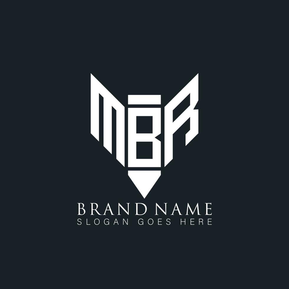 MBR abstract letter logo. MBR creative monogram initials letter logo concept. MBR Unique modern flat abstract vector letter logo design.
